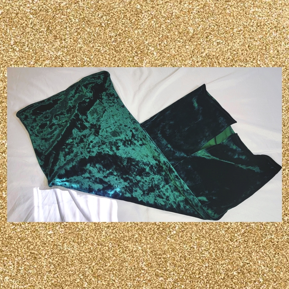 Emerald Green Velvet Cocktail Dress Size Small